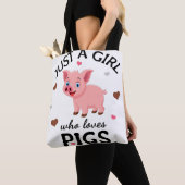 Nur ein Mädchen, das Schweine Liebe Tasche (Von Nahem)