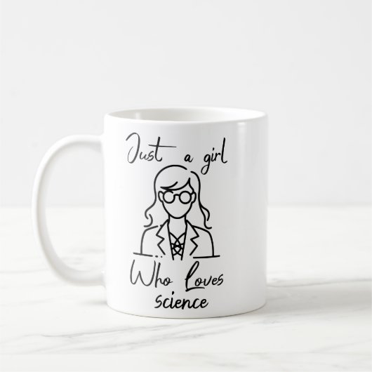 Nur ein Mädchen, das Science Liebe Steminist Kaffeetasse (Links)