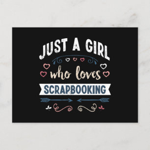 Nur ein Mädchen, das Scrapbooking lustige Geschenk Postkarte