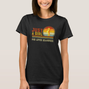 Nur ein Mädchen, das Seepferdchen liebt Süßes Seep T-Shirt