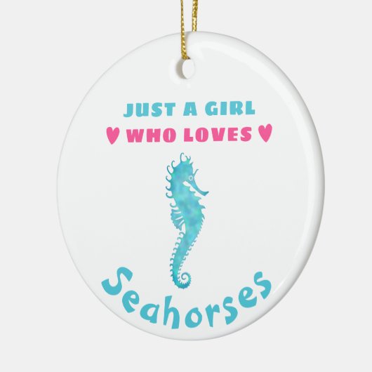Nur ein Mädchen, das Seepferde Liebe Keramik Ornament (Links)