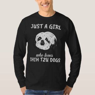 Nur ein Mädchen, das Shih Tzu Hunde Lieben T-Shirt