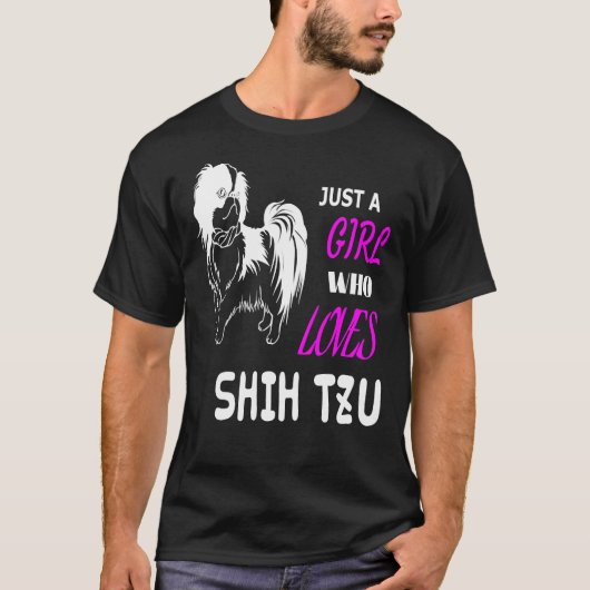 Nur ein Mädchen, das Shih Tzu Lieben T-Shirt (Vorderseite)