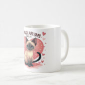 Nur ein Mädchen, das siamesische Katzen Liebe Kaffeetasse (VorderseiteRechts)