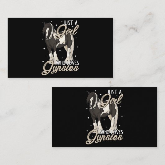 Nur ein Mädchen, das Sinti und Roma Lieben Black P Visitenkarte (Vorne/Hinten)