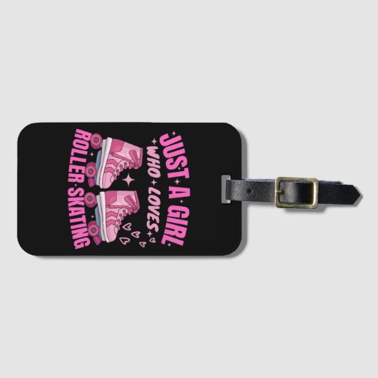 Nur ein Mädchen, das Skaten rollt, Lieben Gepäckanhänger (Vorderseite (Horizontal))