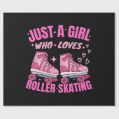 Nur ein Mädchen, das Skaten rollt, Lieben Geschenkpapier (Flach)