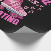 Nur ein Mädchen, das Skaten rollt, Lieben Geschenkpapier (Ecke)