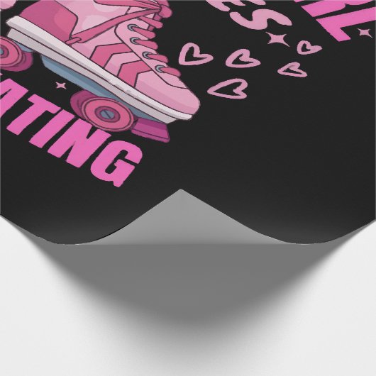 Nur ein Mädchen, das Skaten rollt, Lieben Geschenkpapier (Ecke)