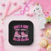 Nur ein Mädchen, das Skaten rollt, Lieben Pappteller (Party)