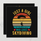 Nur ein Mädchen, das Skydiving Lieben (Vorne/Hinten)