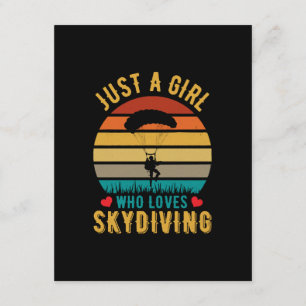Nur ein Mädchen, das Skydiving Lieben Begleitkarte