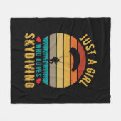 Nur ein Mädchen, das Skydiving Lieben Fleecedecke (Vorderseite (Horizontal))