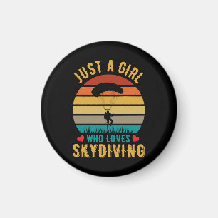 Nur ein Mädchen, das Skydiving Lieben Magnet