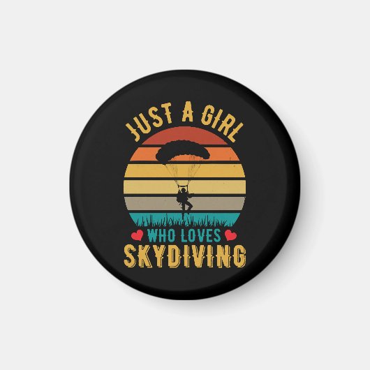 Nur ein Mädchen, das Skydiving Lieben Magnet (Vorne)