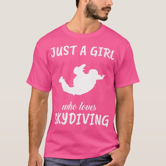 Nur ein Mädchen, das Skydiving Lieben T-Shirt (Vorderseite)