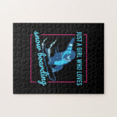 Nur ein Mädchen, das Snowboarden Lieben Puzzle (Horizontal)