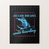 Nur ein Mädchen, das Snowboarden Lieben Puzzle (Vertikal)