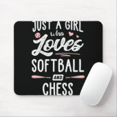 Nur ein Mädchen, das Softball und Schachspenden Li Mousepad (Mit Mouse)