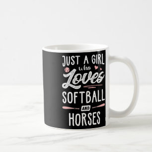 Nur ein Mädchen, das Softll und Pferde liebt Gesch Kaffeetasse