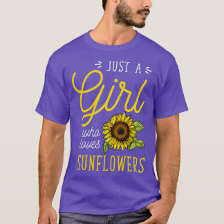 Nur ein Mädchen, das Sonnenblumen Lieben Florist T-Shirt