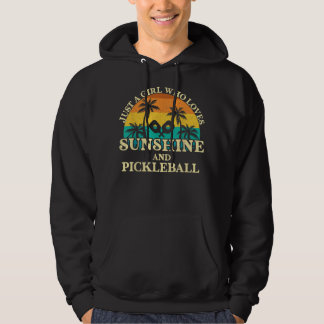 Nur ein Mädchen, das Sonnenschein und Pickleball L Hoodie