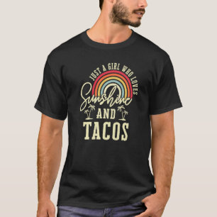Nur ein Mädchen, das Sonnenschein und Tacos Premiu T-Shirt