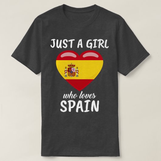 Nur ein Mädchen, das Spanien Liebe T-Shirt (Design vorne)