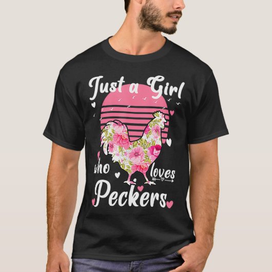 Nur ein Mädchen, das Spechte Lieben Funny Womens H T-Shirt (Vorderseite)
