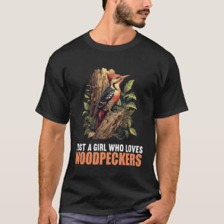 Nur ein Mädchen, das Spechte liebt. Spechte Woo T-Shirt