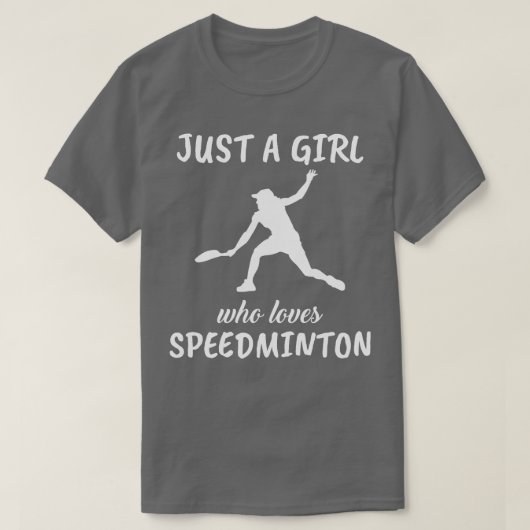 Nur ein Mädchen, das Speedminton Lieben T-Shirt (Design vorne)