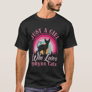 Nur ein Mädchen, das Sphynx-Katzen Frauen Mädchen T-Shirt