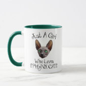 Nur ein Mädchen, das Sphynx-Katzen Tasse (Links)
