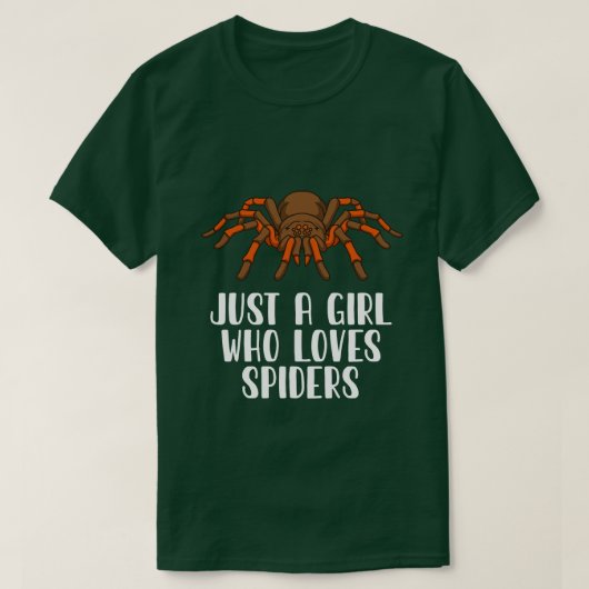 Nur ein Mädchen, das Spinnen Liebe T-Shirt (Design vorne)