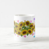 Nur ein Mädchen, das Spitz Sonnenblume Liebe Kaffeetasse (Mittel)