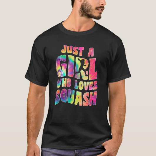 Nur ein Mädchen, das Squash-Squash-Lieben-Player S T-Shirt (Vorderseite)