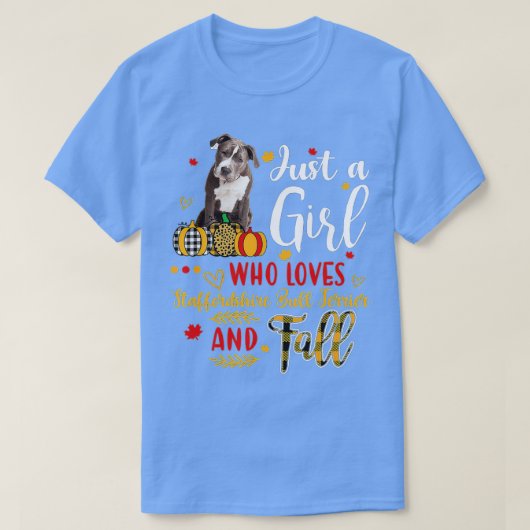 Nur ein Mädchen, das Staffordshire Bull Dog & Fal T-Shirt (Design vorne)