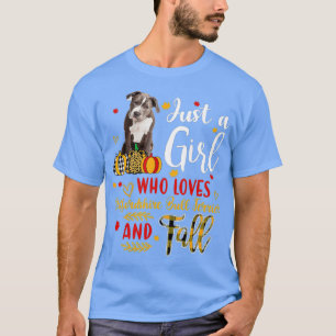 Nur ein Mädchen, das Staffordshire Bull Dog & Fal T-Shirt