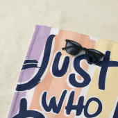 Nur ein Mädchen, das Strände Lieben Strandtuch (Beispiel)