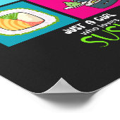 Nur ein Mädchen, das Sushi Lieben Poster (Ecke)