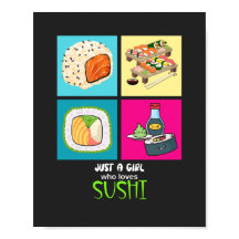 Nur ein Mädchen, das Sushi Lieben