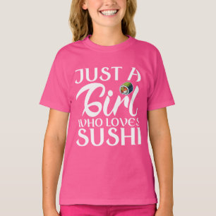 Nur ein Mädchen, das Sushi Lieben T-Shirt