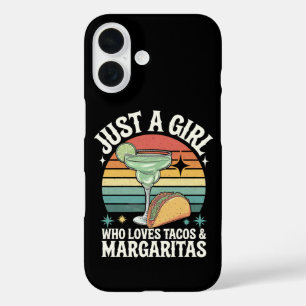 Nur ein Mädchen, das Tacos und Margarita Mexican m iPhone 16 Hülle