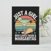 Nur ein Mädchen, das Tacos und Margarita mexikanis Einladung (Stehend Vorderseite)