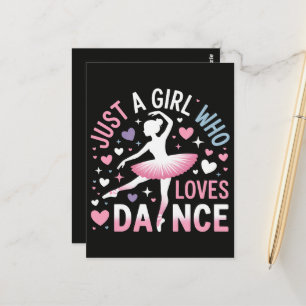 Nur ein Mädchen, das Tanzen liebt Postkarte