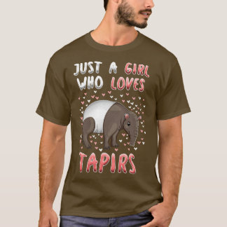 Nur ein Mädchen, das Tapire Liebe T-Shirt