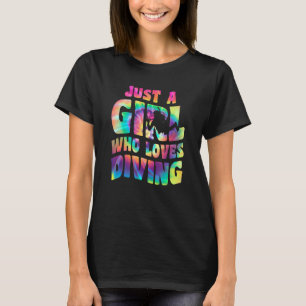 Nur ein Mädchen, das Tauchbekleidung liebt Tauchen T-Shirt