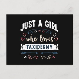 Nur ein Mädchen, das Taxidermy Funny Gifts Lieben Postkarte