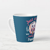 Nur ein Mädchen, das Tee und Pandas Lieben Milchtasse (Linke Ecke)