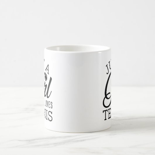 Nur ein Mädchen, das Tennis Liebe Kaffeetasse (Mittel)